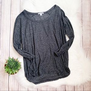 Standard James Perse Gray Marled Burnout Tee